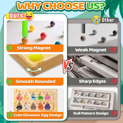 Wooden Montessori Busy Board – Magnetic Color & Number Maze for Toddlers