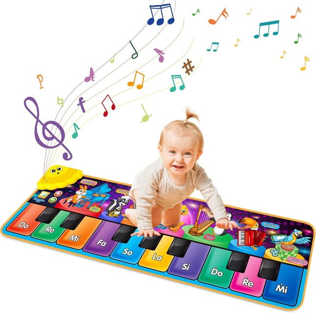 Kids Musical Piano Mat – 25 Sounds, Touch Playmat for Toddlers 1–6+ Years