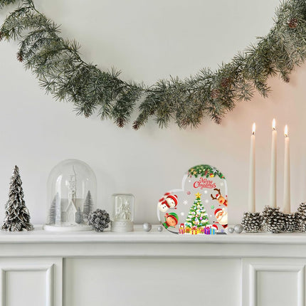 Christmas Indoor Decorations – Heart-Shaped Gifts Table Sign for Mantle & Desk