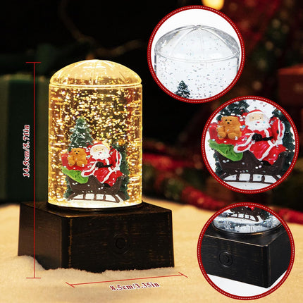 Christmas Snow Globe Lantern – Lighted Musical Water Globe with 8 Songs