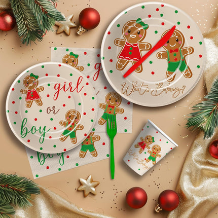 Christmas Gingerbread Theme – Boy or Girl Gender Reveal Cookie Decorations