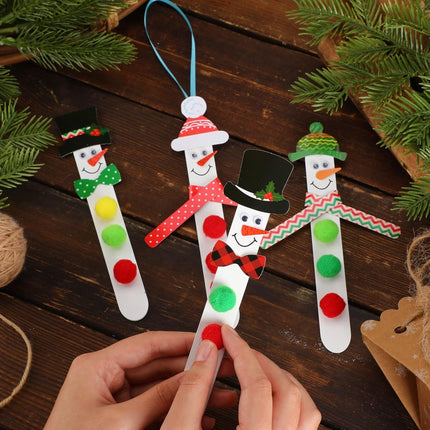 400 Pcs Snowman Craft Ornaments – Christmas Decorations for Winter Holiday DIY Projects