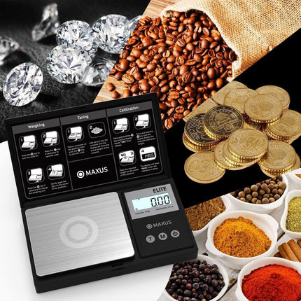 Pocket Digital Scale – LCD, Tare Function, 500g x 0.01g, Small Item Weighing
