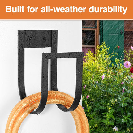 Garden Hose Holder Wall Mount – Metal Hook for Garage, Yard & Outdoor Storage