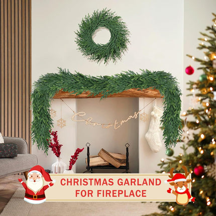 60" Real Touch Cedar Christmas Garland – Bendable, Lifelike Faux Greenery