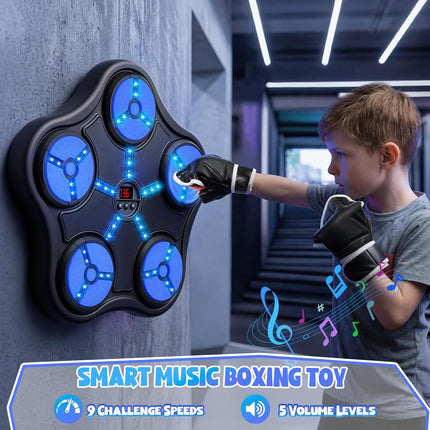 Smart Bluetooth Boxing Machine Wall Mounted Punching Bag Kids Ages 5-12