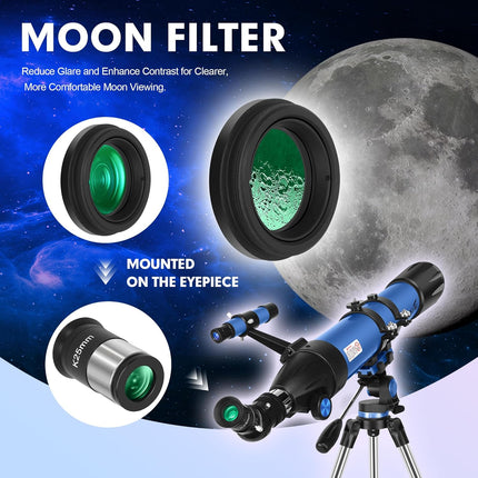 90mm Aperture Telescope for Adults – 800mm Refractor, AZ Mount, Tripod & Carry Bag