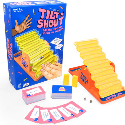 Tilt 'n' Shout Family Board Game Fast Paced Party Game for Kids Adults