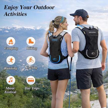 2 Pack Hydration Packs with 2L Water Bladders for Cycling & Trail Running