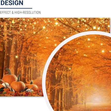 Allenjoy Fall Backdrop 7x5ft – Thanksgiving, Autumn Decor, Photo Props
