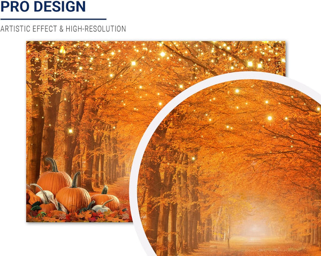 Allenjoy Fall Backdrop 7x5ft – Thanksgiving, Autumn Decor, Photo Props