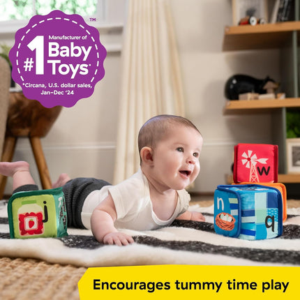 Baby Einstein Alpha Stacks Learning Blocks – Soft ABC Stacking Toy, 3+ Months