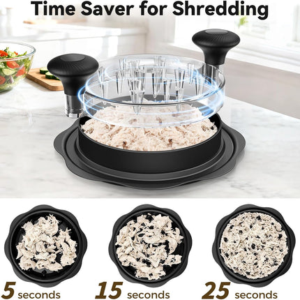 10" Pro Chicken Shredder Tool, BPA-Free Meat Grinder with Anti-Slip Base
