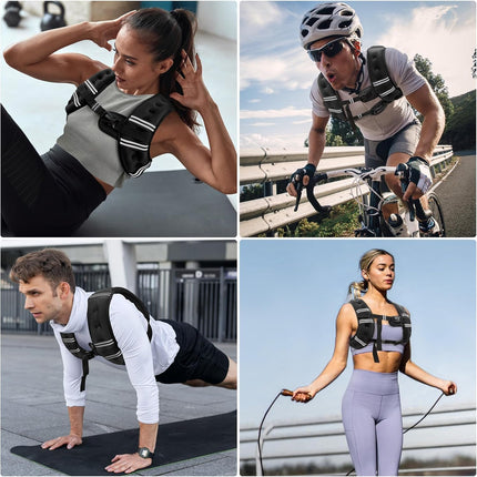 Weighted Vest for Men Women 6-30lb Adjustable Training & Running Vest