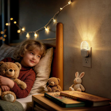 2-Pack Color Changing Night Lights – RGB LED with Dusk-to-Dawn Sensor