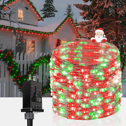 66FT 200 LED Christmas Fairy Lights Red & Green Plug-in Waterproof 8 Modes