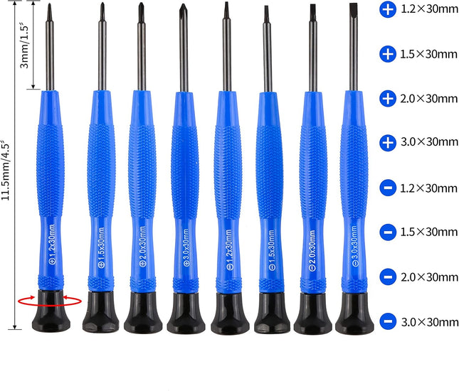 Magnetic Eyeglass Repair Kit with Precision Screwdriver Screws Nose Pads Tool Set
