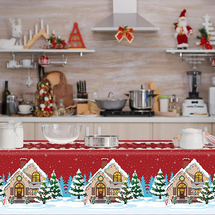 2-Pack Snowman Plastic Tablecloths | Christmas Party Indoor & Outdoor Decor