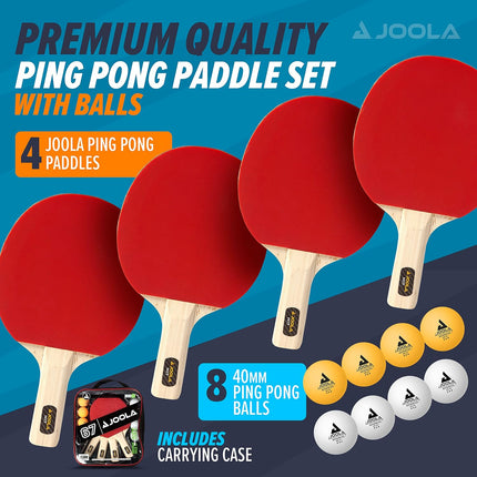 Tournament Level Ping Pong Rackets Set with Carrying Case Indoor Outdoor