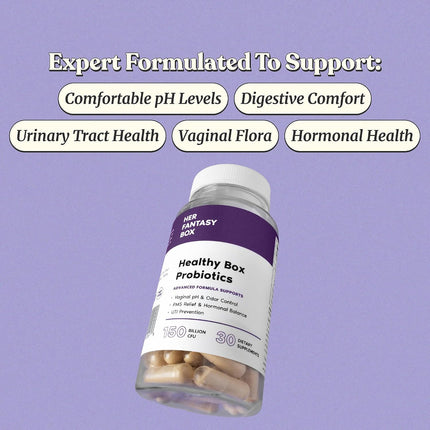 Her Fantasy Box Healthy Box Women's Probiotics 3-Pack Lactobacillus D-Mannose Blend
