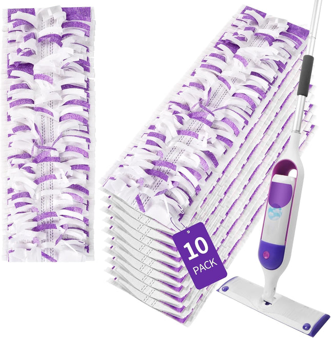 Disposable Power Mop Pads 10 Pack Multi Surface Wood Floor Cleaning Refills
