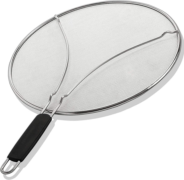 Frying Pan Splatter Screen 13" – Stainless Steel Oil Splash Cover