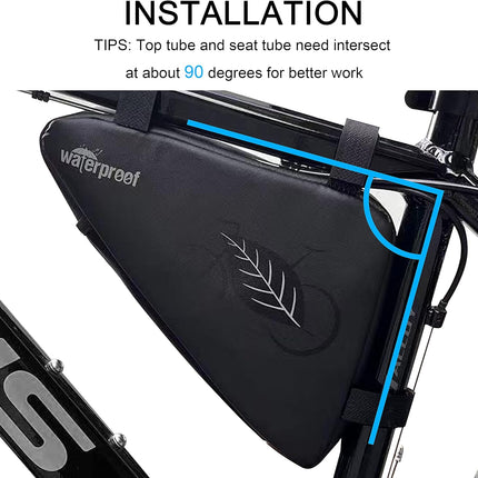 2L Waterproof Bike Frame Bag – Triangle Pouch for Phone, Wallet & Tools
