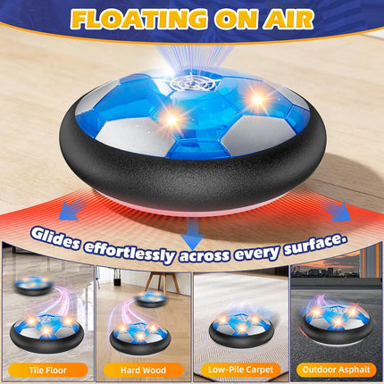 2PCS LED Hover Soccer Ball Indoor Toy for Kids 3-12 Years Birthday Gift
