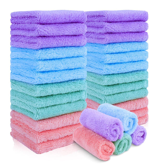 28-Pc Facial Cleansing Towels – Super Soft, Absorbent Makeup Remover Cloths
