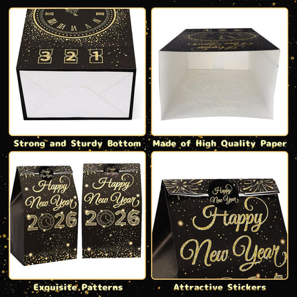 24-Piece New Year Eve Gift Bags – With Happy New Year Stickers 2026