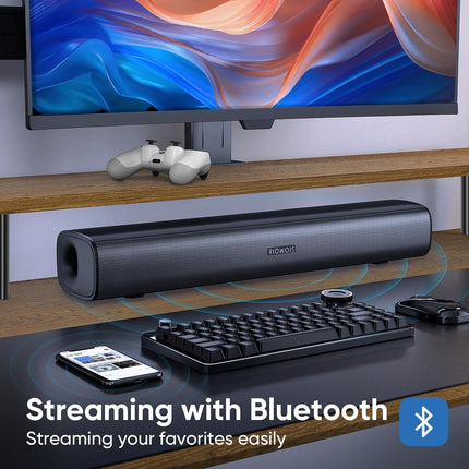 Sound Bar for TV with Bass Reflector – Wall-Mountable Home Audio System