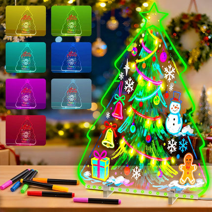 LED Drawing Board for Kids – Light-Up Acrylic Dry Erase Board Xmas Gift
