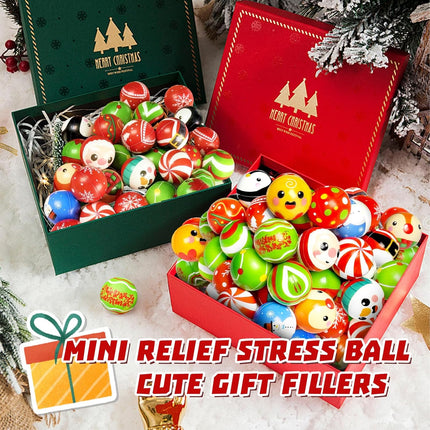40-Piece Christmas Stress Balls – 16 Styles of Mini Foam Squeeze Balls for Fun Relief