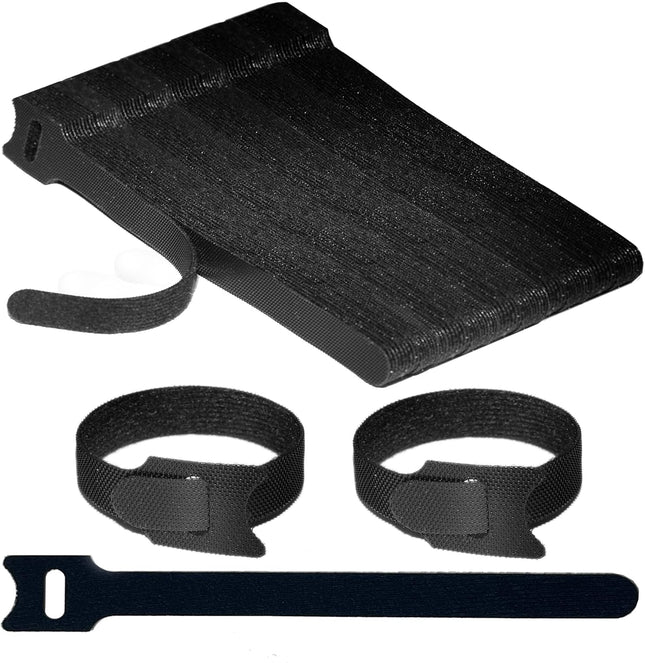 130 Pack Cable Management Ties, Reusable 6" Hook & Loop Cord Organizer