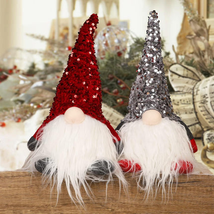 2PCS 12" Light-Up Christmas Gnomes – Plush Scandinavian Tomte Decorations