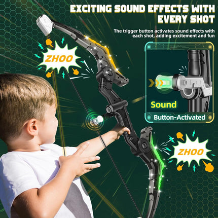 2-Pack Kids Bow & Arrow Set – Light-Up Archery Toy for Ages 3–12