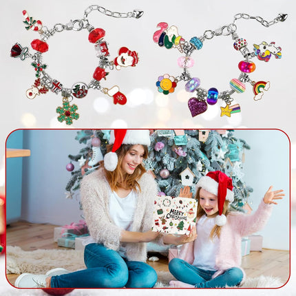 2025 Christmas Advent Calendar – DIY Charm Bracelet Kit for Kids & Teens