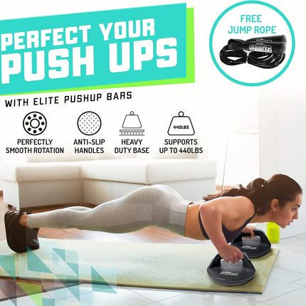 Push Up Bars for Wrist Support Non Slip Handles Home Workout Equipment