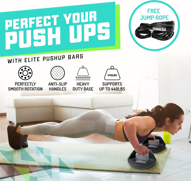 Push Up Bars for Wrist Support Non Slip Handles Home Workout Equipment