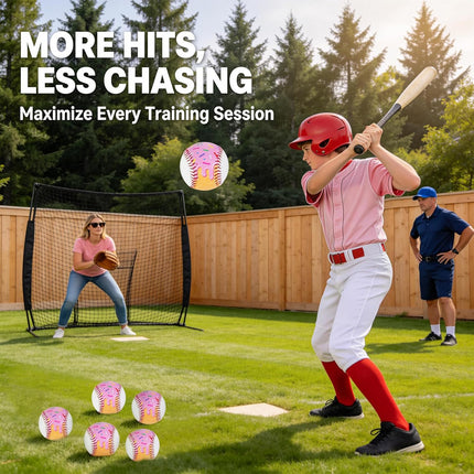 PVC 9in Practice Baseball for Training, Hitting Practice & Player Gifts
