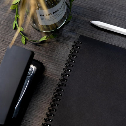 2 Pack Blank Spiral Notebooks, Soft Cover Sketchbooks, 7.5x5.1in, 100GSM Black