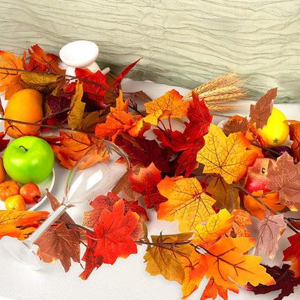 2PCS Fall Leaf Garlands – Thanksgiving, Halloween, Christmas Party Decoration
