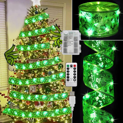 LED Ribbon Lights for Christmas Tree – 66FT, 200 LEDs, Remote & Timer, 8 Modes