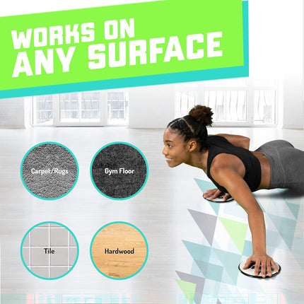 Core Workout Sliders – Portable 2-Pack for Abs, Legs & Full Body Exercise