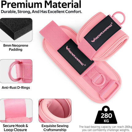 Ankle Resistance Bands with Cuffs: Glutes & Leg Workout Equipment for Women