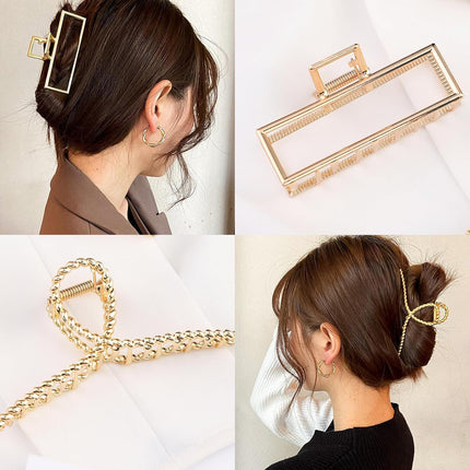 3 Pack Large Claw Hair Clips for Women Thick Long Hair Styling Accessories