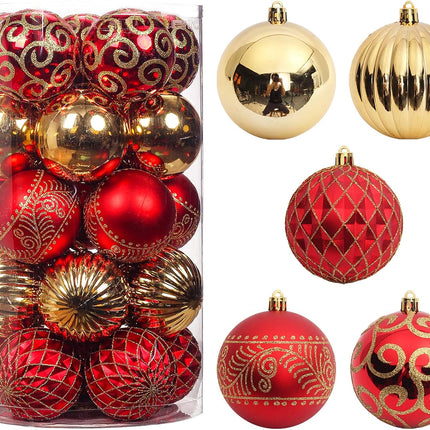 20-Piece Shatterproof Christmas Tree Balls – 3.16" Ornament Decorations for Hanging