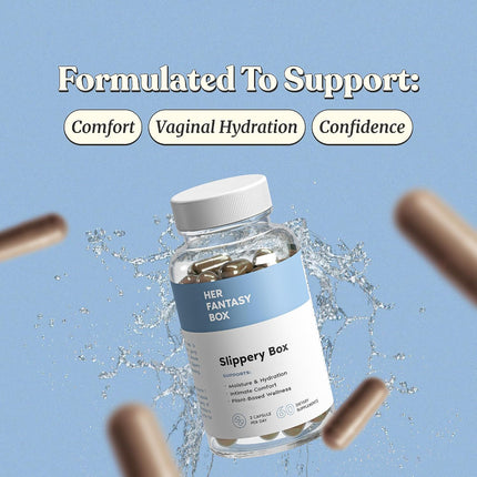Her Fantasy Box Slippery Box Slippery Elm Bark Capsules 3-Pack 600mg Vegan