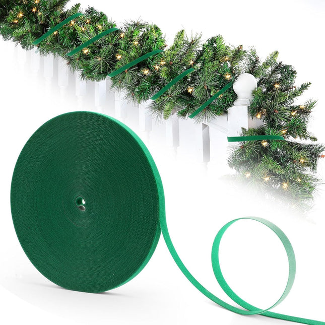 Christmas & Halloween Garland Ties – 164FT Green Twist Ties for Wreaths