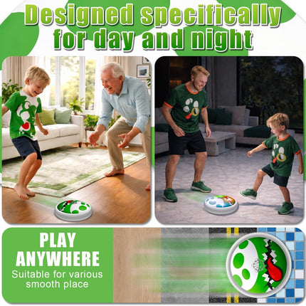 Kids Hover Soccer Ball with LED Lights, Soft Foam Bumper, Indoor Football Toy